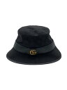 【中古】GUCCI◆バケットハット/M/キャンバス/BLK/総柄/メンズ/576587【服飾雑貨他】