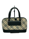 【中古】BURBERRY◆ハンドバッグ/--/BEG/チェック【バッグ】