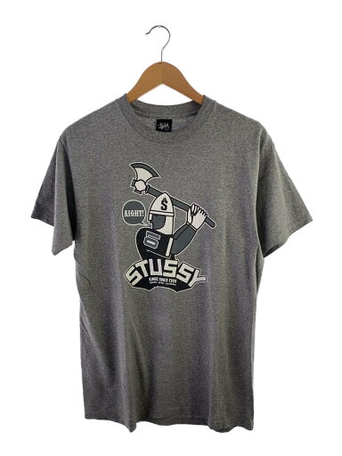 【中古】STUSSY◆Tシャツ/M/コットン/GRY【メンズウェア】 【中古】STUSSY◆Tシャツ/M/コットン/GRY【メンズウェア】