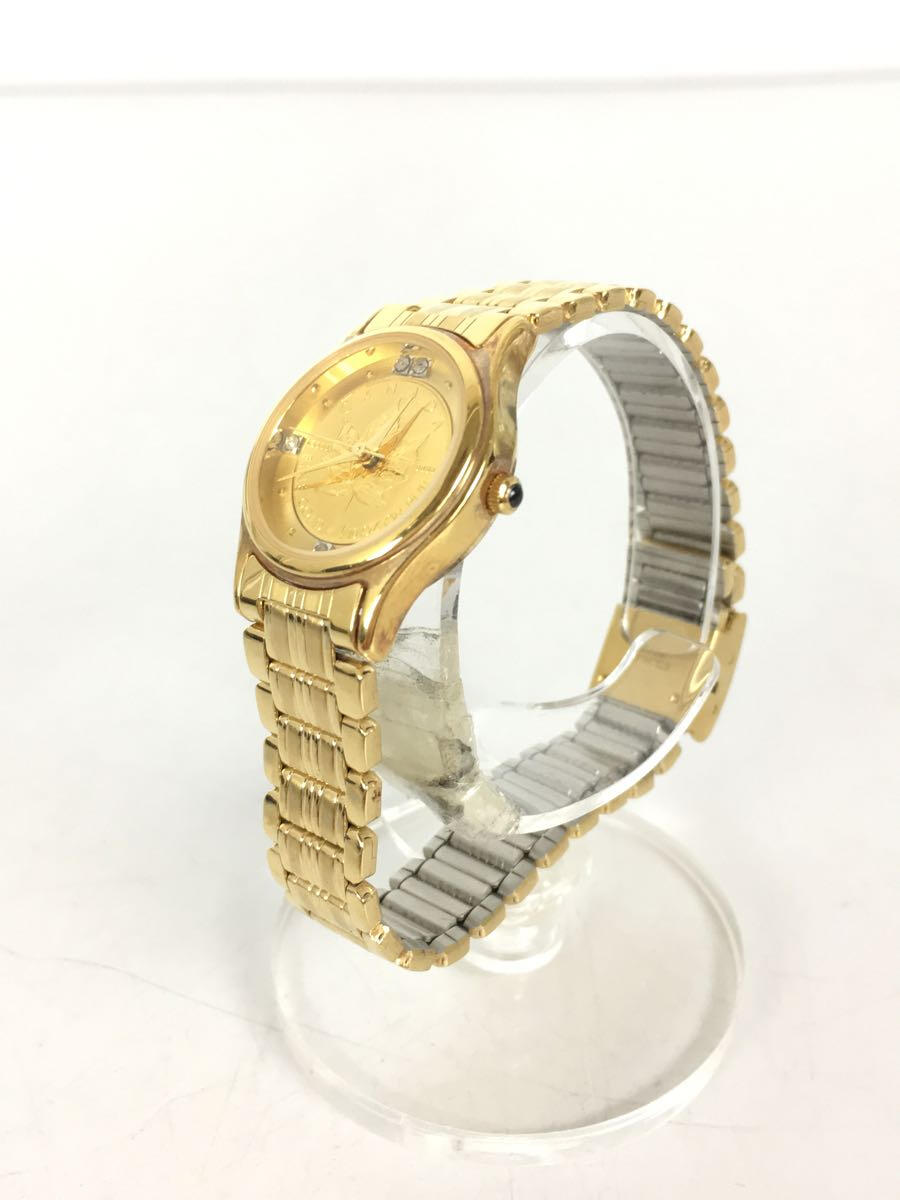 【中古】ELGIN◆CANADA/COIN/OLD/クォーツ腕時計/アナログ/ステンレス/ゴールド【服飾雑貨他】 2