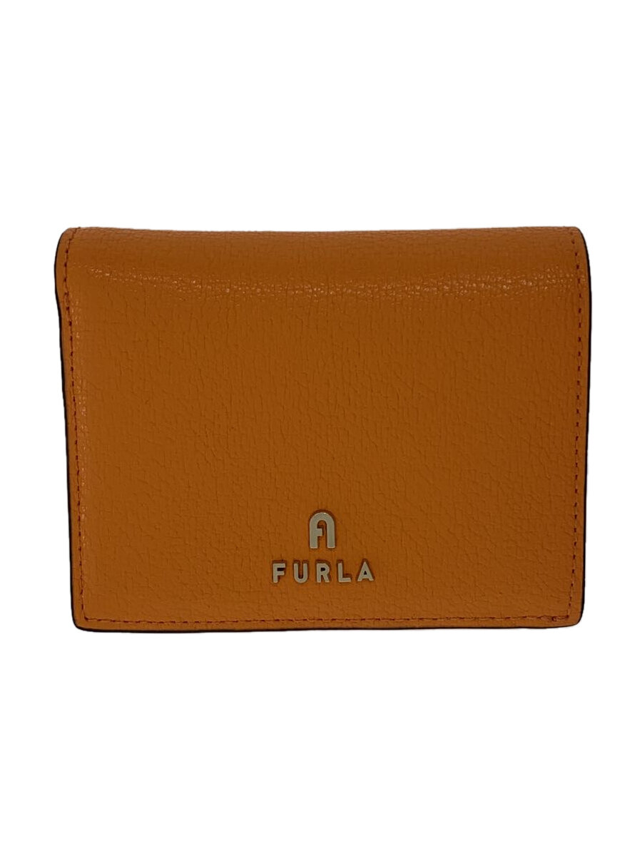 【中古】FURLA◆2つ折り財布/レザー/ORN/レディース【服飾雑貨他】