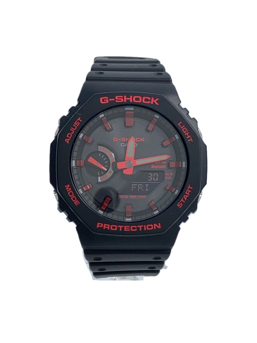 【中古】CASIO◆クォーツ腕時計/アナログ/ラバー/BLK/BLK/GA-B2100【服飾雑貨他】