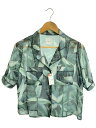 【中古】AMERI◆半袖シャツ/--/ポリエステル/総柄//【レディースウェア】