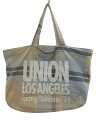 【中古】UNION◆LUKE LARGE TOTE/トートバッグ/キャンバス/ベージュ/ブルー/チェック【バッグ】(4)