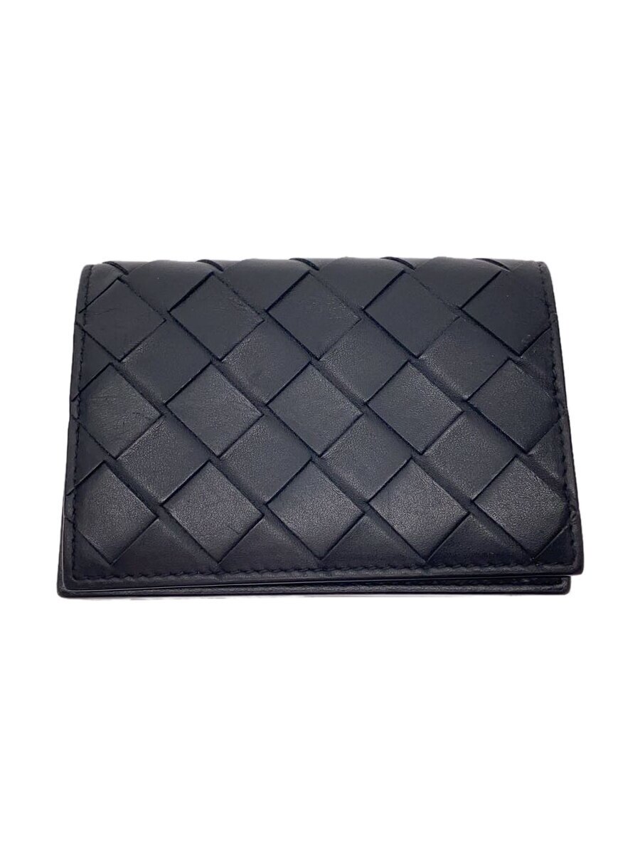 【中古】BOTTEGA VENETA◆イントレチャート/カードケース/レザー/BLK/無地/メンズ/605720//【服飾雑貨他】