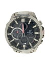【中古】CASIO◆ソーラー腕時計・EDIFICE/デジアナ/ステンレス/BLK/SLV【服飾雑貨他】(2)