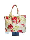 【中古】Cath Kidston◆トートバッグ/PVC/CRM/花柄【バッグ】