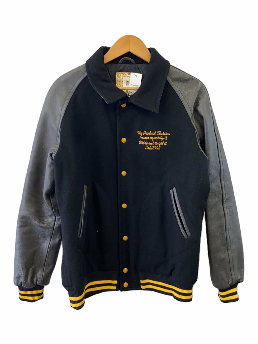 【中古】PRODUCT◆スタジャン/L/ウール/BLK/PDCT/7FW-02【メンズウェア】