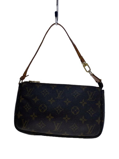【中古】LOUIS VUITTON◆1)ポシェット・アクセソワール_モノグラム・キャンバス_BRW/PVC/BRW/※持ち手劣化有【バッグ】 【中古】LOUIS VUITTON◆1)ポシェット・アクセソワール_モノグラム・キャンバス_BRW/PVC/BRW/※持ち手劣化有【バッグ】