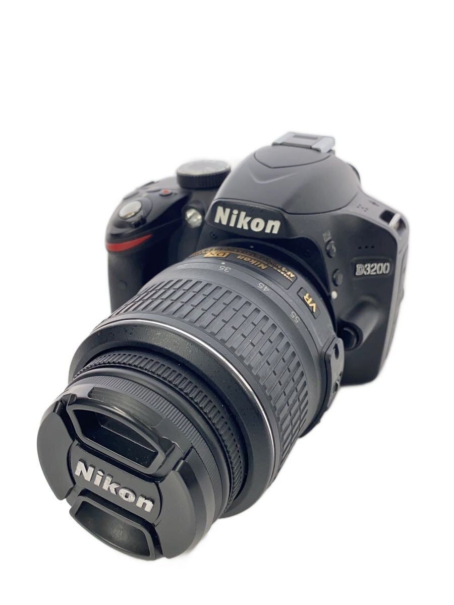 【中古】Nikon◆デジタル一眼カメラ D3200 18-55 VR レンズキット [ブラック]【カメラ】