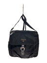 【中古】PRADA◆ショルダーバッグ/--/BLK/無地【バッグ】