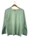 【中古】HOMME PLISSE ISSEY MIYAKE◆長袖Tシャツ/2/ポリエステル/GRN/HP81JK109【メンズウェア】
