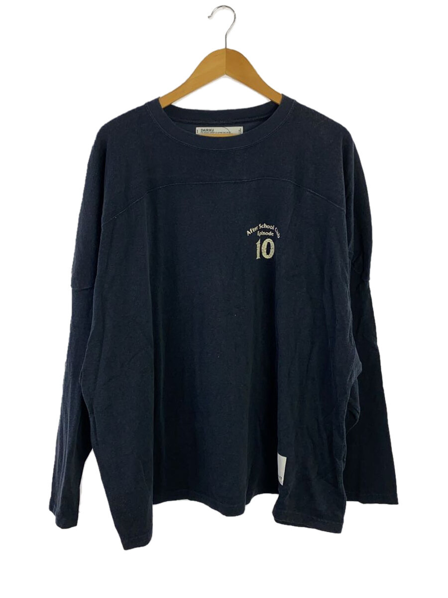 【中古】DAIRIKU◆22AW/Wrinkle processing Football Tee/XL/コットン/NVY/22AW C-6【メンズウェア】