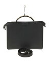 【中古】FENDI◆ピーカブー/パイソン/バッグ/レザー/GRY【バッグ】
