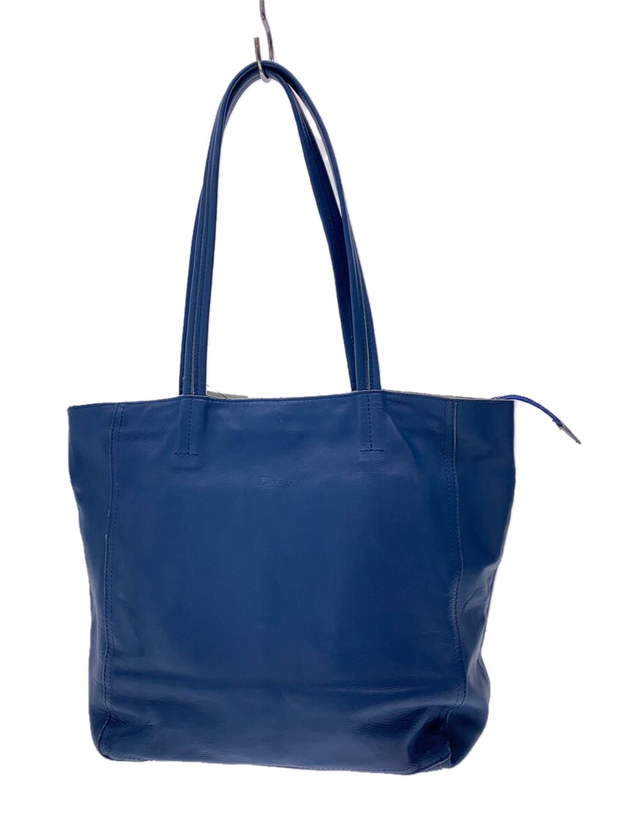 【中古】DAKOTA◆トートバッグ/レザー/BLU【バッグ】