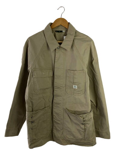 【中古】SASSAFRAS◆カバーオール/L/コットン/ベージュ/無地【メンズウェア】 【中古】SASSAFRAS◆カバーオール/L/コットン/ベージュ/無地【メンズウェア】