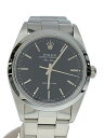 【中古】ROLEX◆エアキング_AT_SS_34mm/ステンレス/BLK/SLV/202401MOH済/20240204日差-1【服飾雑貨他】