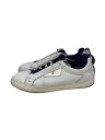 【中古】FENDI◆ローカットスニーカー/モンスター/メタルアイ/UK7/WHT/レザー/7E1021【シューズ】