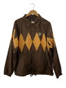 【中古】Dress hippy◆ARGYLE COACH JACKET/ジャケット/L/ポリエステル/ブラウン【メンズウェア】