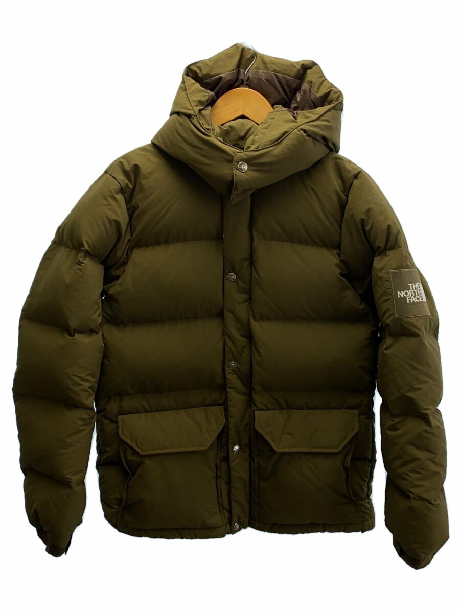 【中古】THE NORTH FACE◆CAMP SIERRA SHORT_キャンプシェラショート/ダウンジャケット/L/ナイロン/カーキ/無地【メンズウェア】