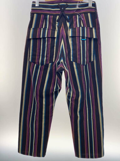 【中古】MUZE◆スラックスパンツ/2/ポリエステル/マルチカラー/ストライプ/m19w-mp1【メンズウェア】