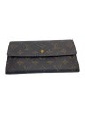 【中古】LOUIS VUITTON◆ポルト・トレゾール・インターナショナル_モノグラム・キャンバス_BRW/PVC/BRW/レディース/角スレ//【服飾雑貨他】(4)