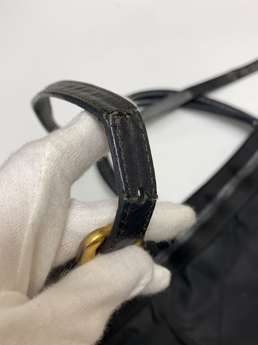 【中古】PRADA◆トートバッグ/ナイロン/BLK/無地【バッグ】