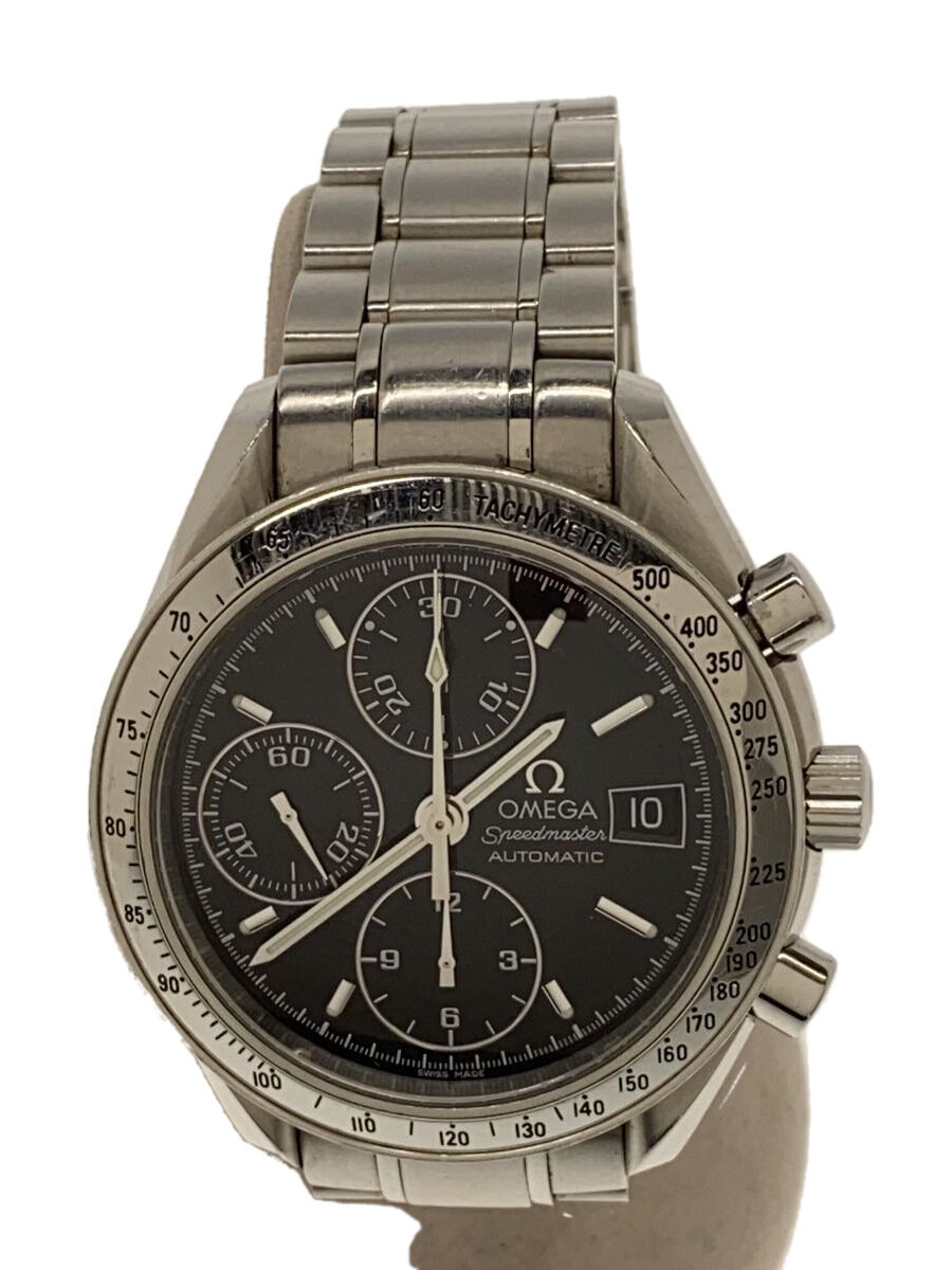 【中古】OMEGA◆スピードマスター_デイト_AT_SS_39mm/ステンレス/BLK/SLV/20240328日差+4//【服飾雑貨他】