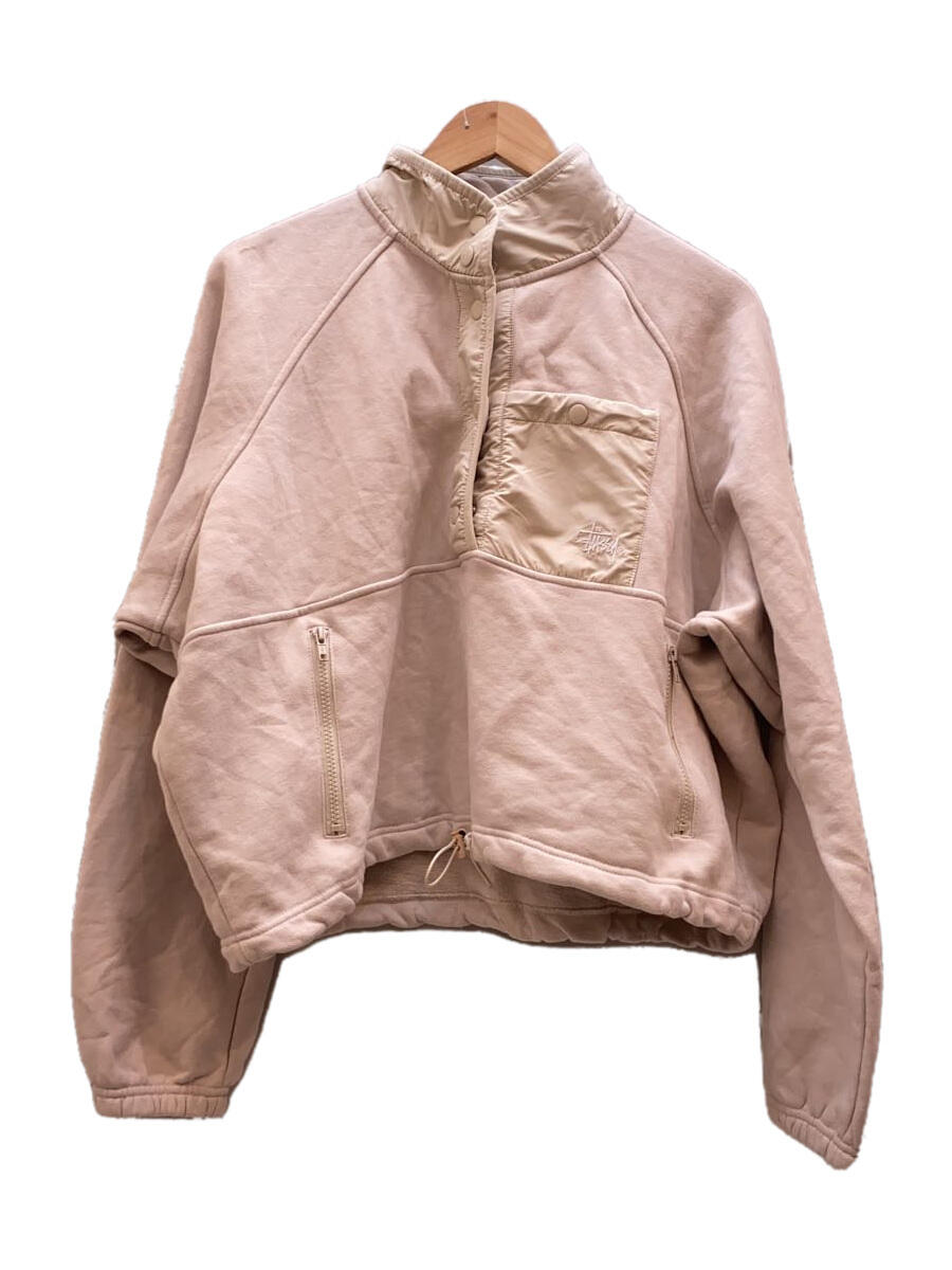 【中古】STUSSY◆ジャケット/10/コットン/CRM/裏起毛//【レディースウェア】