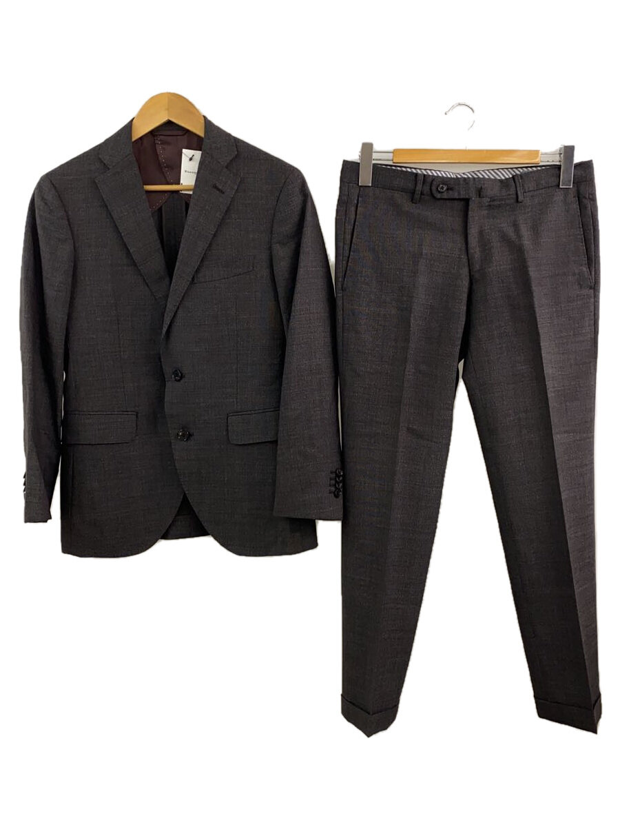 【中古】blazer’s bank.com◆スーツ/--/ウール/BRW/無地【メンズウェア】
