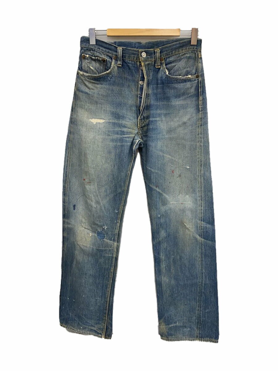 【中古】Levi’s◆40s/47モデル/オリジナル/501XX/革パッチ/センターオンセット/隠しリベット鉄製【メンズウェア】