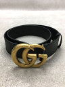 【中古】GUCCI◆ベルト/レザー/BLK/無地/レディース/400593【服飾雑貨他】