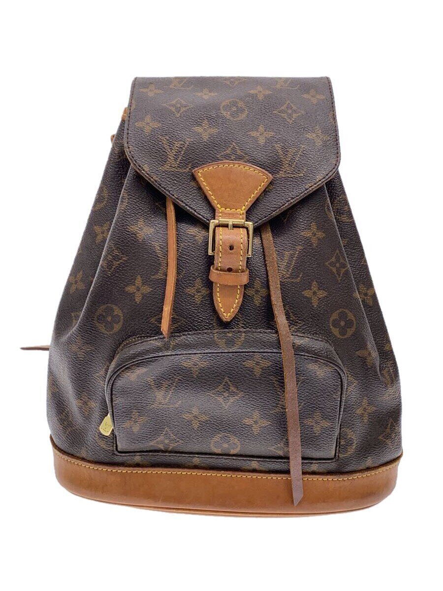LOUIS VUITTON - 【中古】LOUIS VUITTON◆モンスリMM_モノグラム・キャンバス_BRW/PVC/BRW/モノグラム【バッグ】