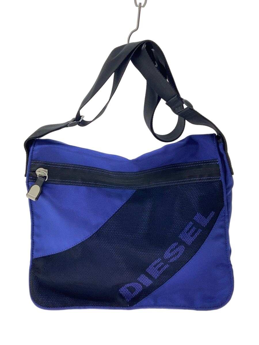 【中古】DIESEL◆ショルダーバッグ/ポリエステル/BLU/無地//【バッグ】