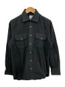 【中古】CORDINGS◆長袖シャツ/15/コットン/BLK//【メンズウェア】