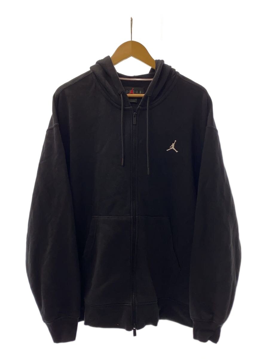 【中古】JORDAN BRAND◆JORDAN BROOKLYN FLEECE FULL-ZIP HOODIE/XL/BLK/FV7289-010...