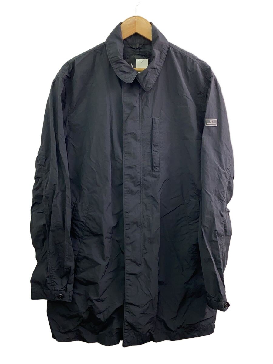 Rakuten - 【中古】ARMANI EXCHANGE◆コート/XL/ナイロン/BLK/無地【メンズウェア】