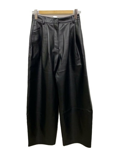 【中古】CLANE◆CLANE VEGAN LEATHER CURVY PANTS/2/フェイクレザー/BLK/17110-7262【レディースウェア】 【中古】CLANE◆CLANE VEGAN LEATHER CURVY PANTS/2/フェイクレザー/BLK/17110-7262【レディースウェア】