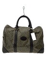 【中古】NINA RICCI◆ボストンバッグ/レザー/BRW/総柄/ファスナーサビ有/角擦れ有【バッグ】