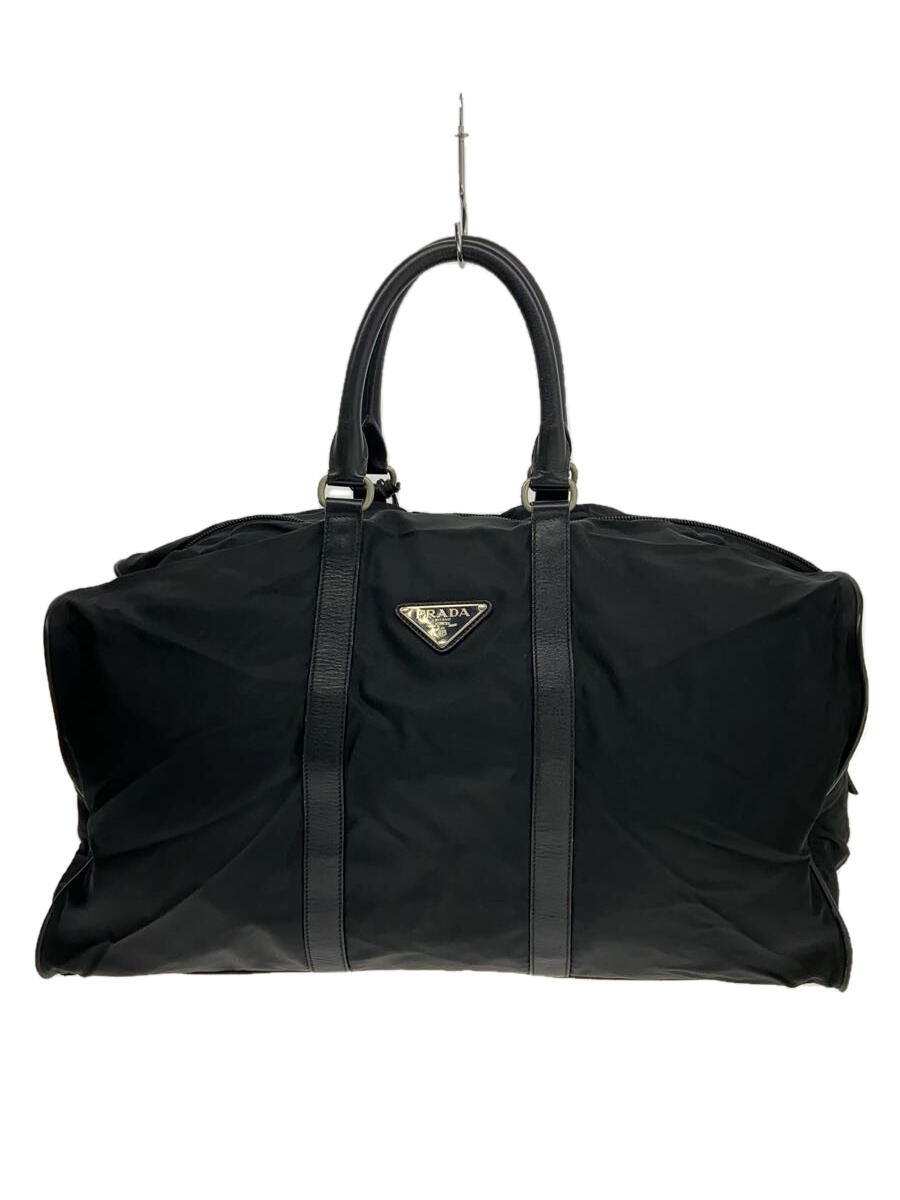 【中古】PRADA◆ボストンバッグ/ナイロン/BLK【バッグ】