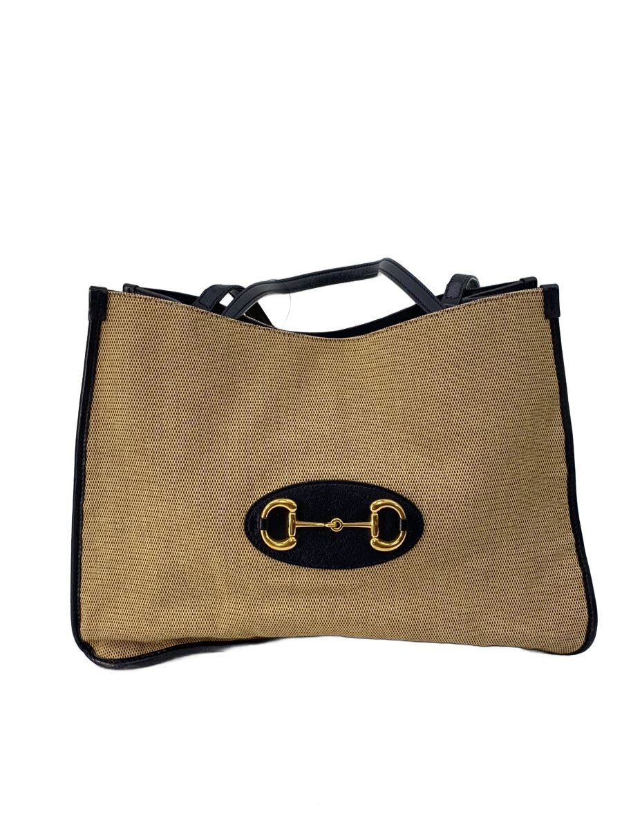 GUCCI - 【中古】GUCCI◆トートバッグ_ホースビット1955/--/CML【バッグ】