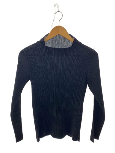 【中古】ISSEY MIYAKE◆長袖ブラウス/2/ポリエステル/BLK/IM66-FJ474【レディースウェア】 【中古】ISSEY MIYAKE◆長袖ブラウス/2/ポリエステル/BLK/IM66-FJ474【レディースウェア】