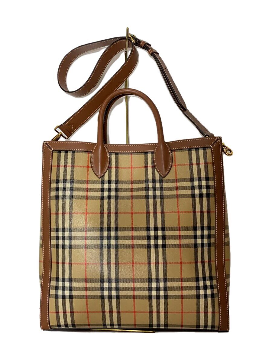 【中古】BURBERRY◆ARCHIVE BEIGE CHECK/2WAY/ノバチェック//トートバッグ/--/BRW/8029981【バッグ】