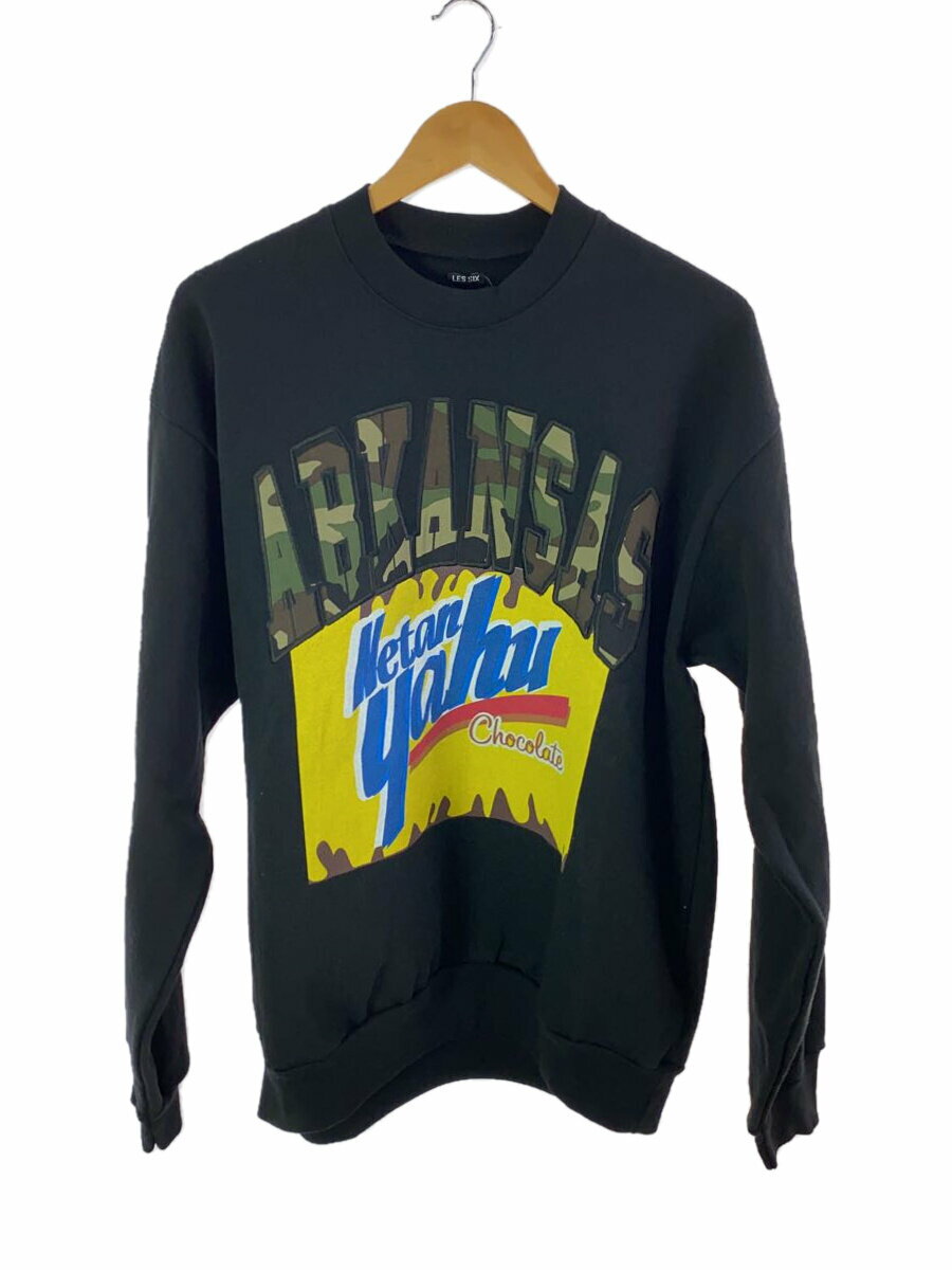 【中古】LES SIX◆Arkansas Love Pullover/スウェット/2/コットン/BLK/TJUGO-NIO-6-ARK【メンズウェア】