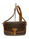 【中古】LOUIS VUITTON◆ソローニュ_モノグラム・キャンバス_BRW/PVC/BRW【バッグ】