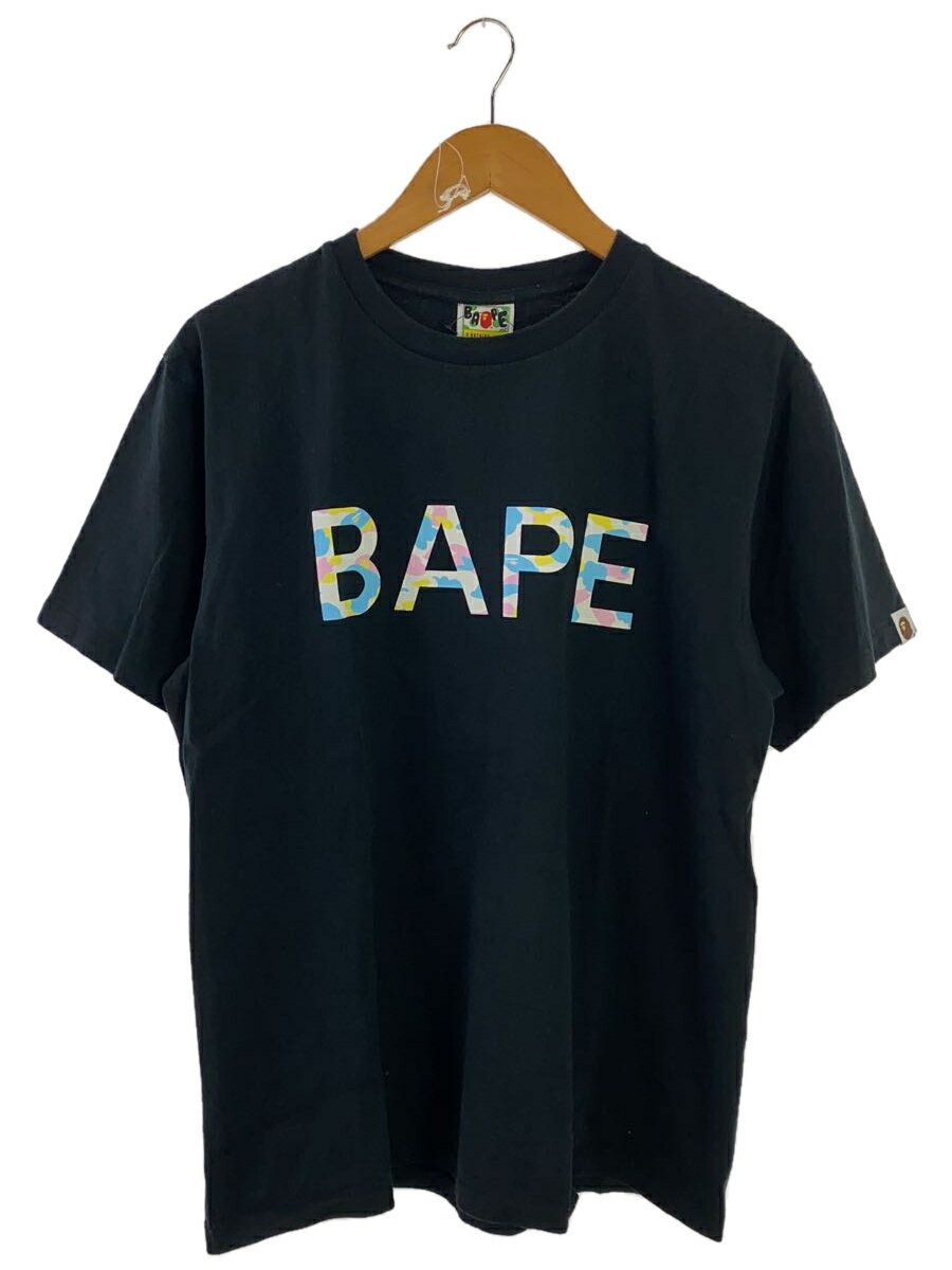 A BATHING APE◆Tシャツ/L/コットン/BLK/001TEH301065X