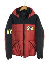 【中古】HYSTERIC GLAMOUR◆×WIND AND SEA/プリマロフトフーディージャケット/L/ナイロン/RED/02203AB13【メンズウェア】