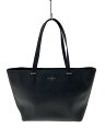 【中古】kate spade new york◆トートバッグ/レザー/BLK/無地【バッグ】