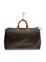 【中古】LOUIS VUITTON◆1)スピーディ40_モノグラム・キャンバス_BRW/PVC/BRW【バッグ】