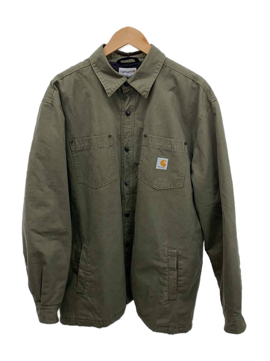 【中古】Carhartt◆Chatfield Ripstop Shirt Jac/ジャケット/L/コットン/KHK【メンズウェア】